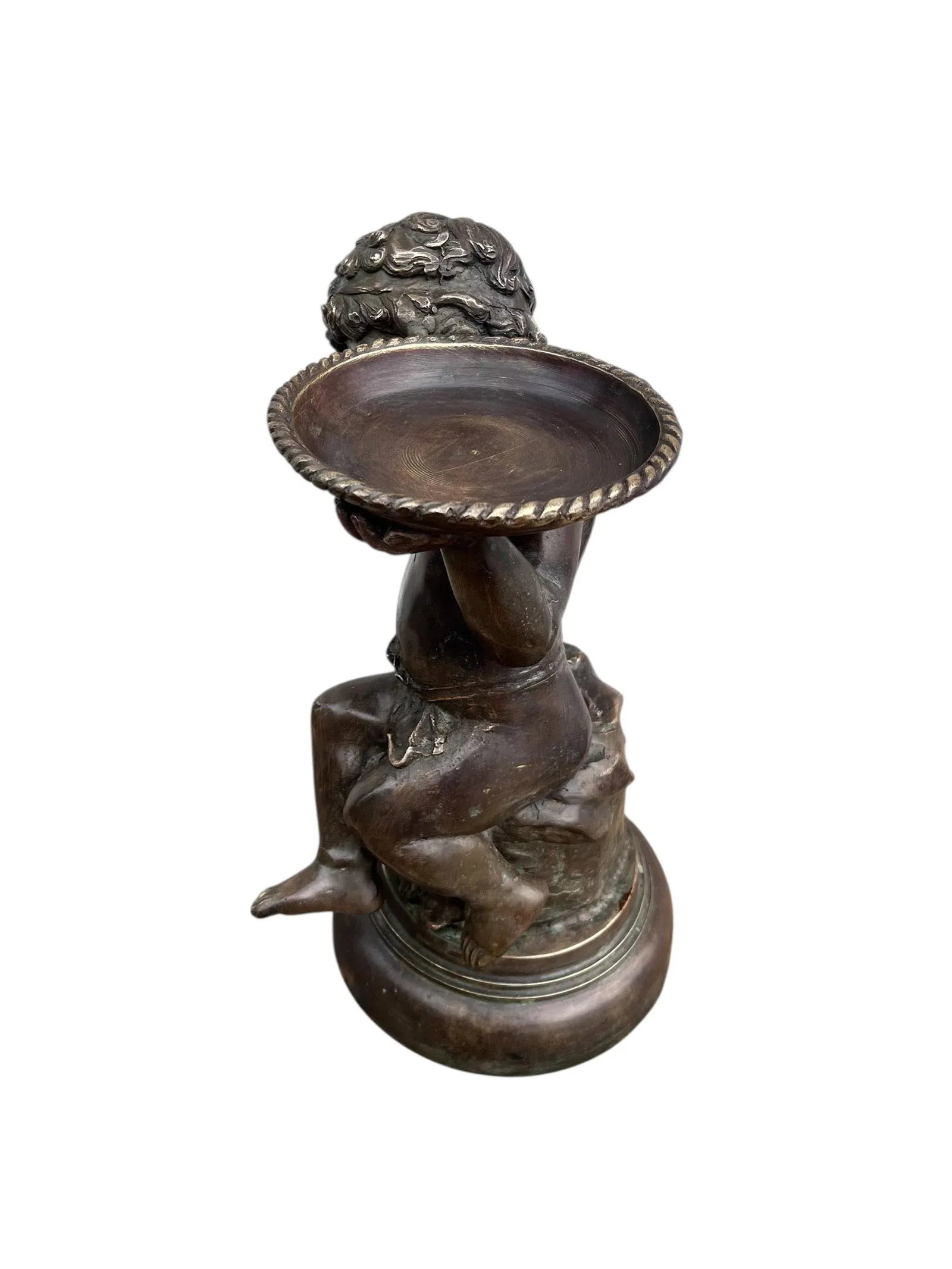 1980s Bronze Maitland Smith Cherub Sculpture - 8