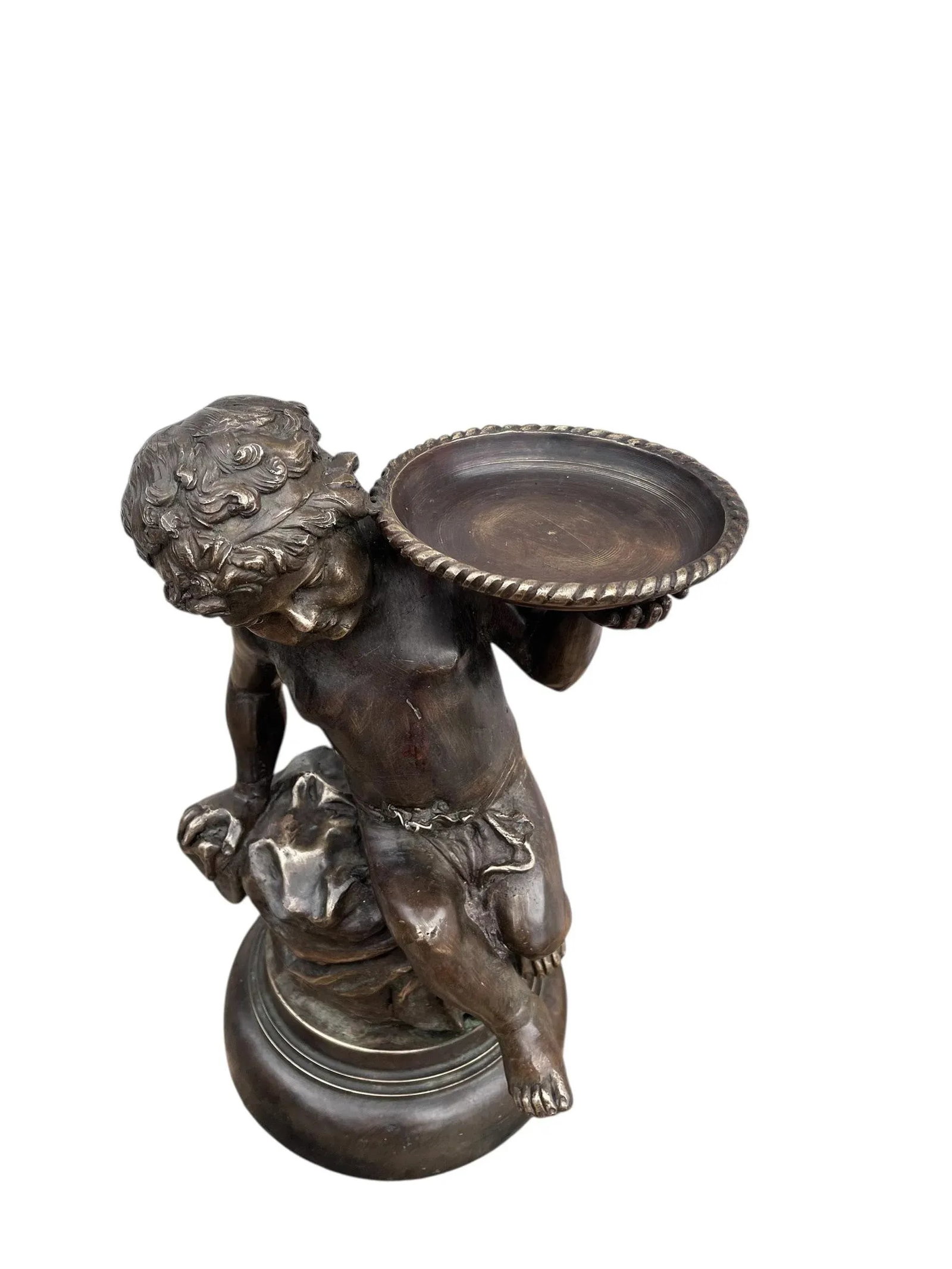 1980s Bronze Maitland Smith Cherub Sculpture - 9
