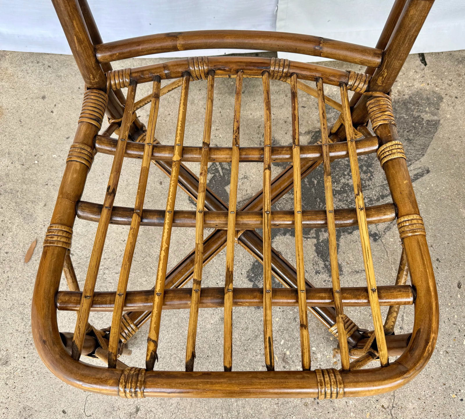 1970s Vintage Palm Beach Regency Bamboo & Rattan Dining Set - Set of 5 - Convertible Flip-Top Gaming - 7