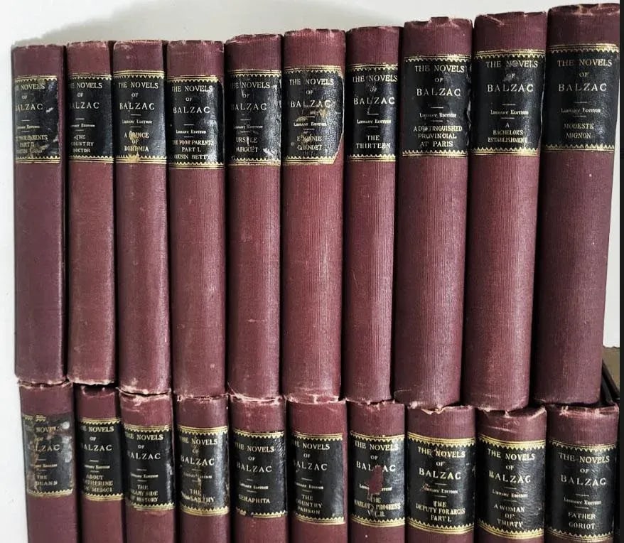 Antiquarian Book Set 32 Volumes the Novels of Balzac C1898 Le Library Edition. #635/1250 - English L - 4
