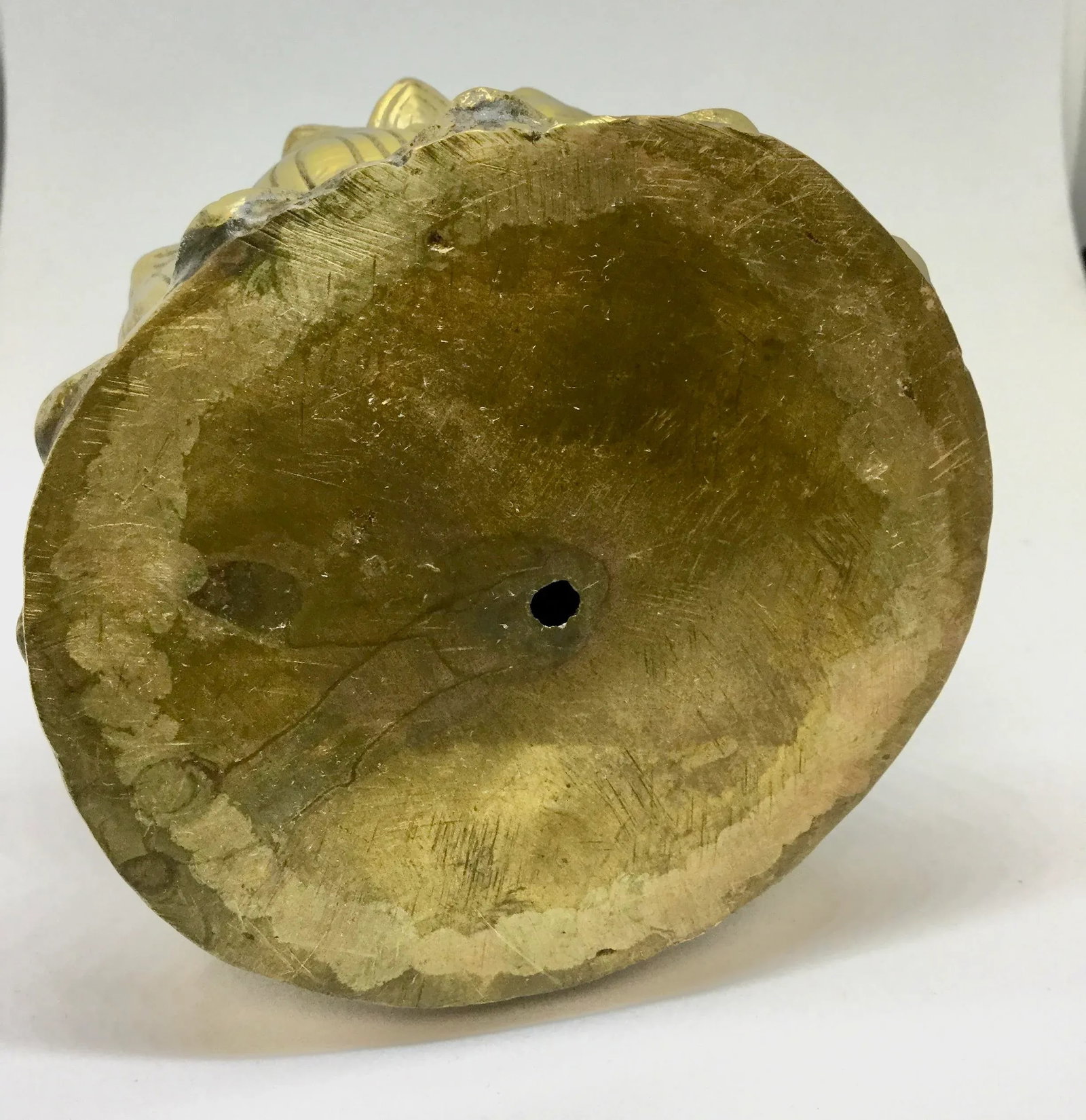 Antique Brass/Bronze Tibet Lotus Jizo Kwan-Yim Buddha - 9