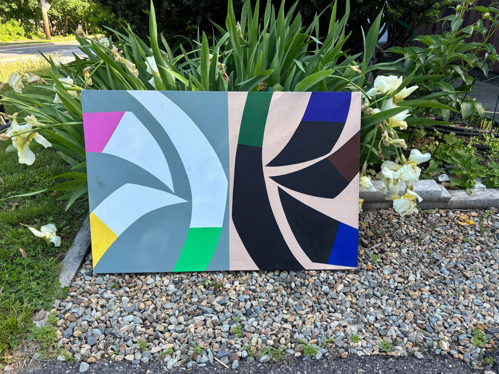 1960s Abstract Painting Titled "Two Seasons" by Achi Sullo - 2