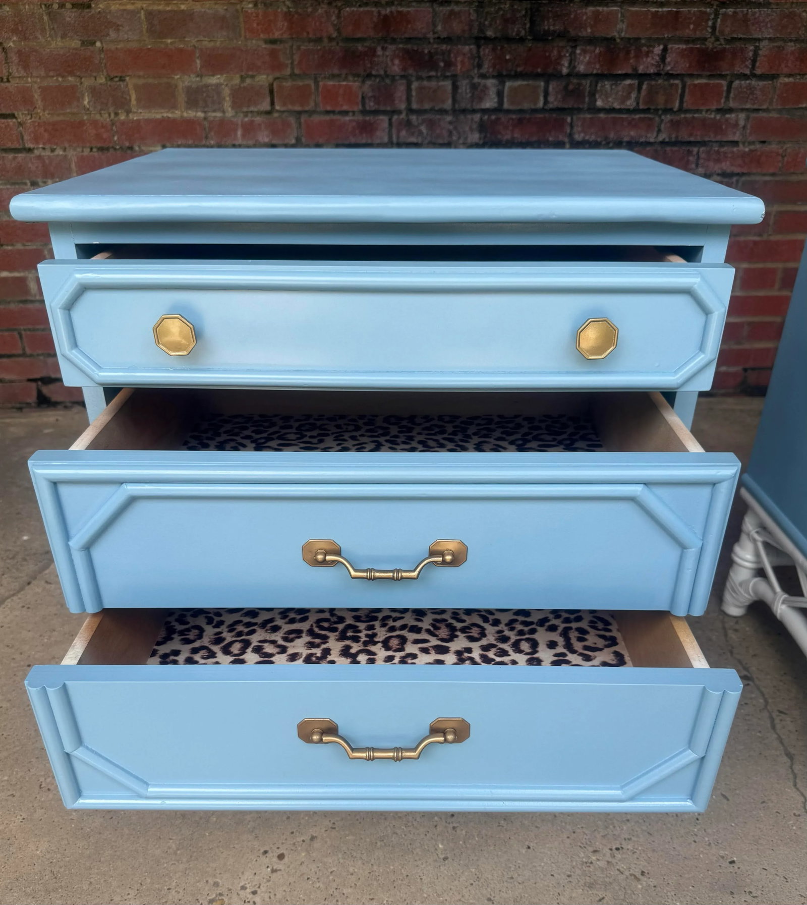 Vintage Palm Beach Regency Ficks Reed Attributed Faux Bamboo Rattan Nightstands - Newly Painted Fren - 4