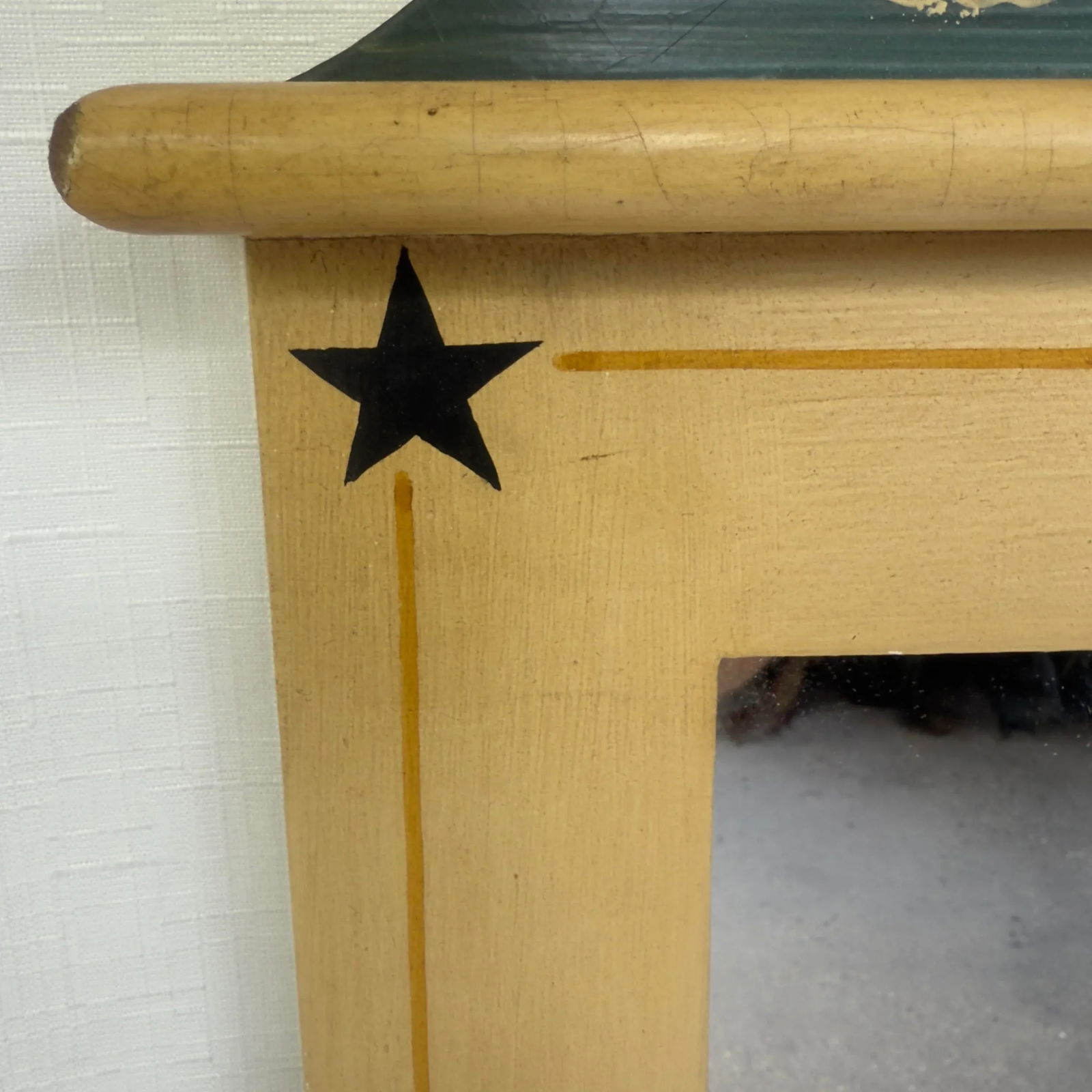 Vintage Late 20th Century Nautical Folk Art Trumeau Wall Mirror, Artist Signed - 7