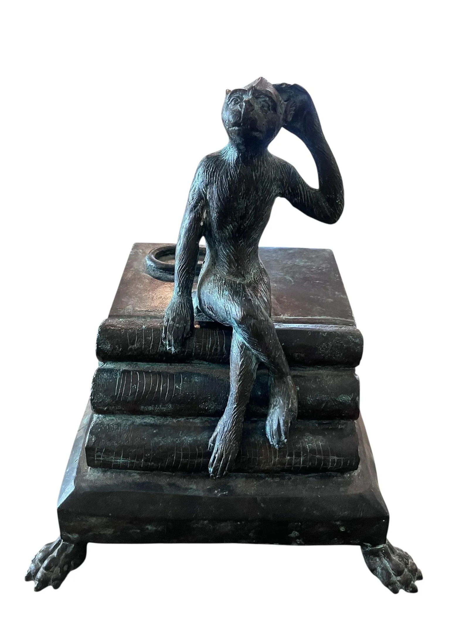 1980s Maitland Smith Seated Monkey Bronze Box - 3
