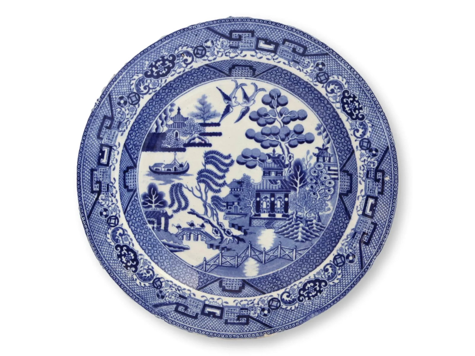 19th Century English Willow Plates, Set of 10 - 2