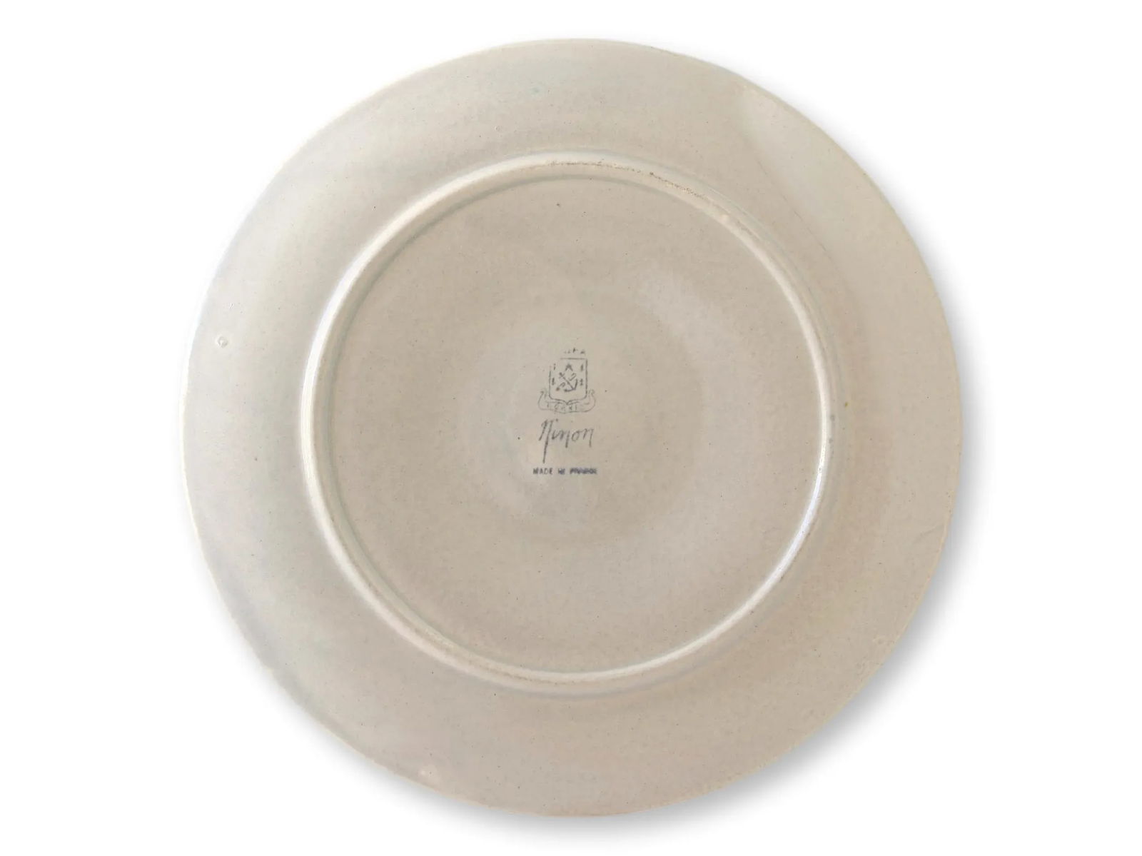 Vintage French Stoneware Oyster Plates, Set of 5 - 4