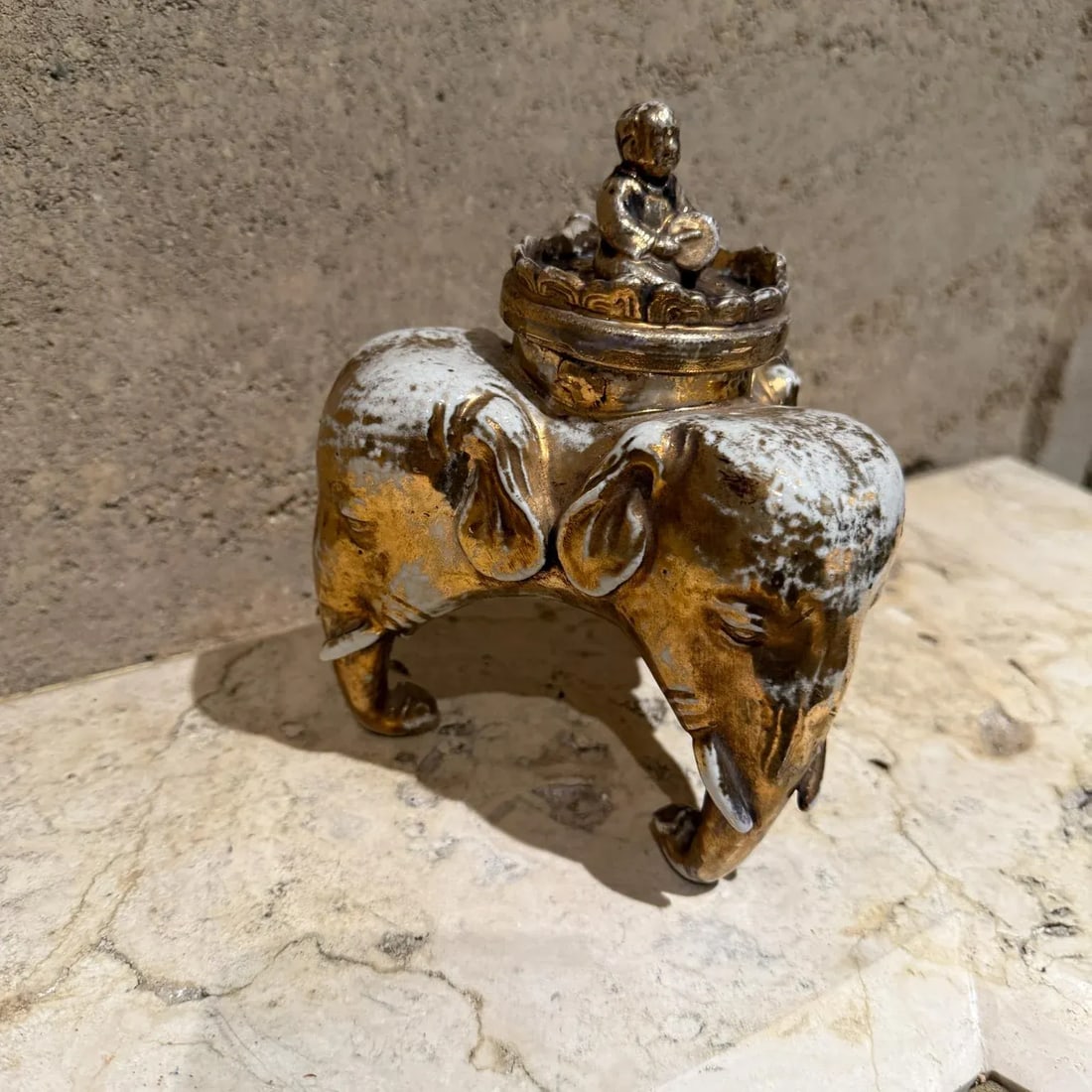 Antique Japanese Kutani Porcelain Tripod Incense Burner by Taniguchi - 9