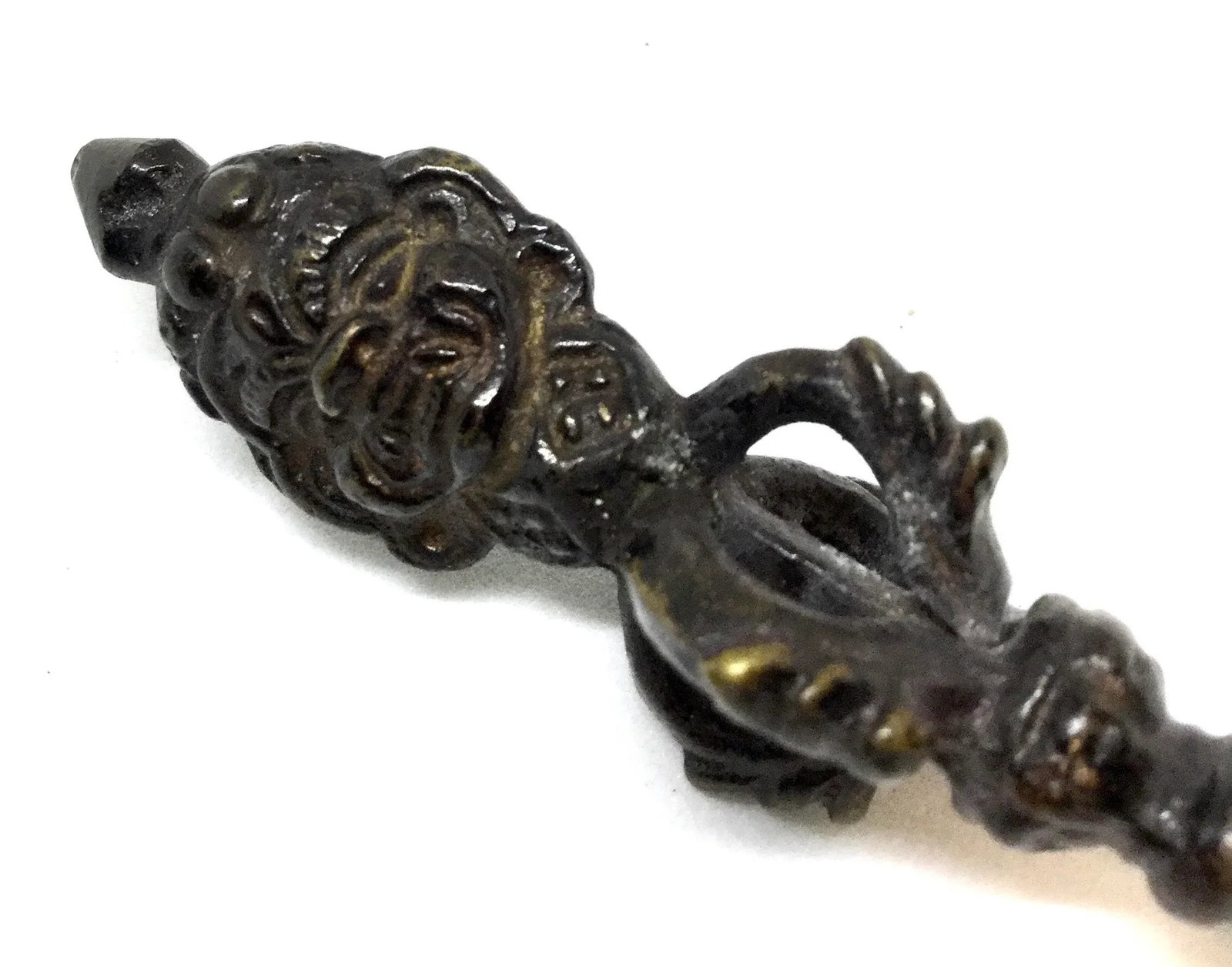 Antique Tibet Bronze Vajrakila Dagger/ Vajra Dorje - 2