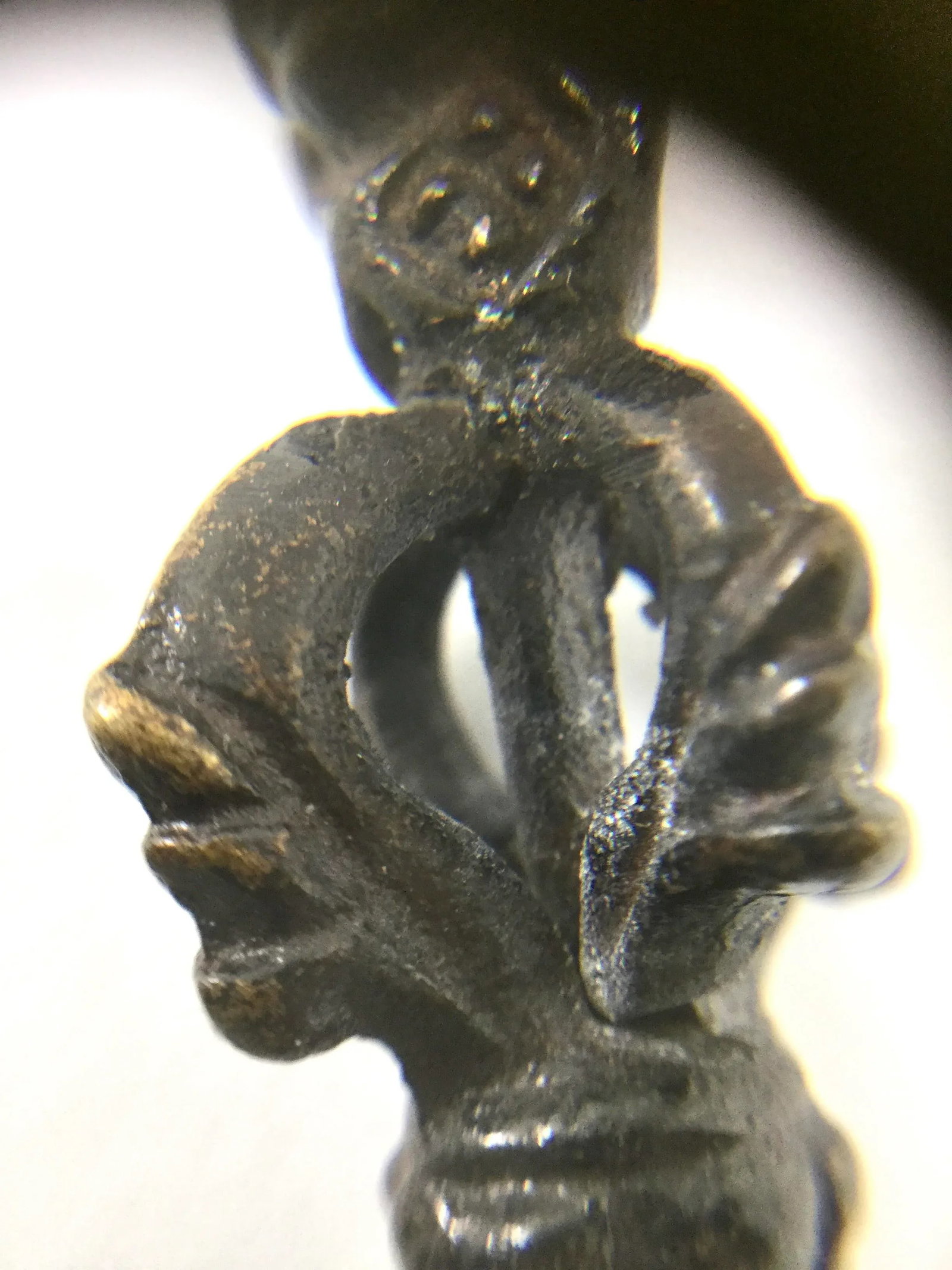 Antique Tibet Bronze Vajrakila Dagger/ Vajra Dorje - 9