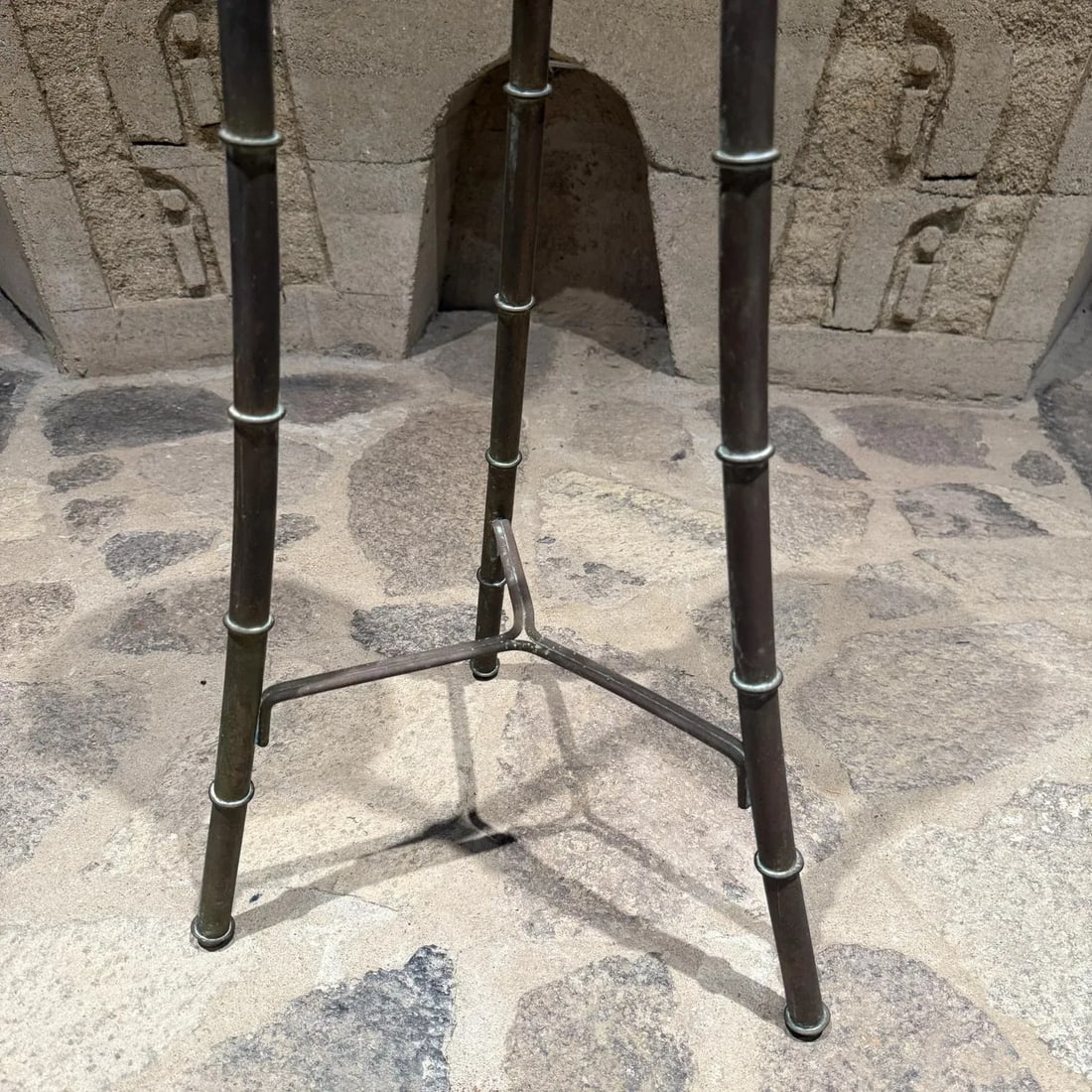 French Hollywood Regency Tripod Brass Planter Stand - 4