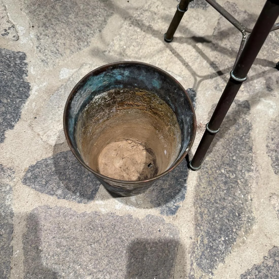 French Hollywood Regency Tripod Brass Planter Stand - 8