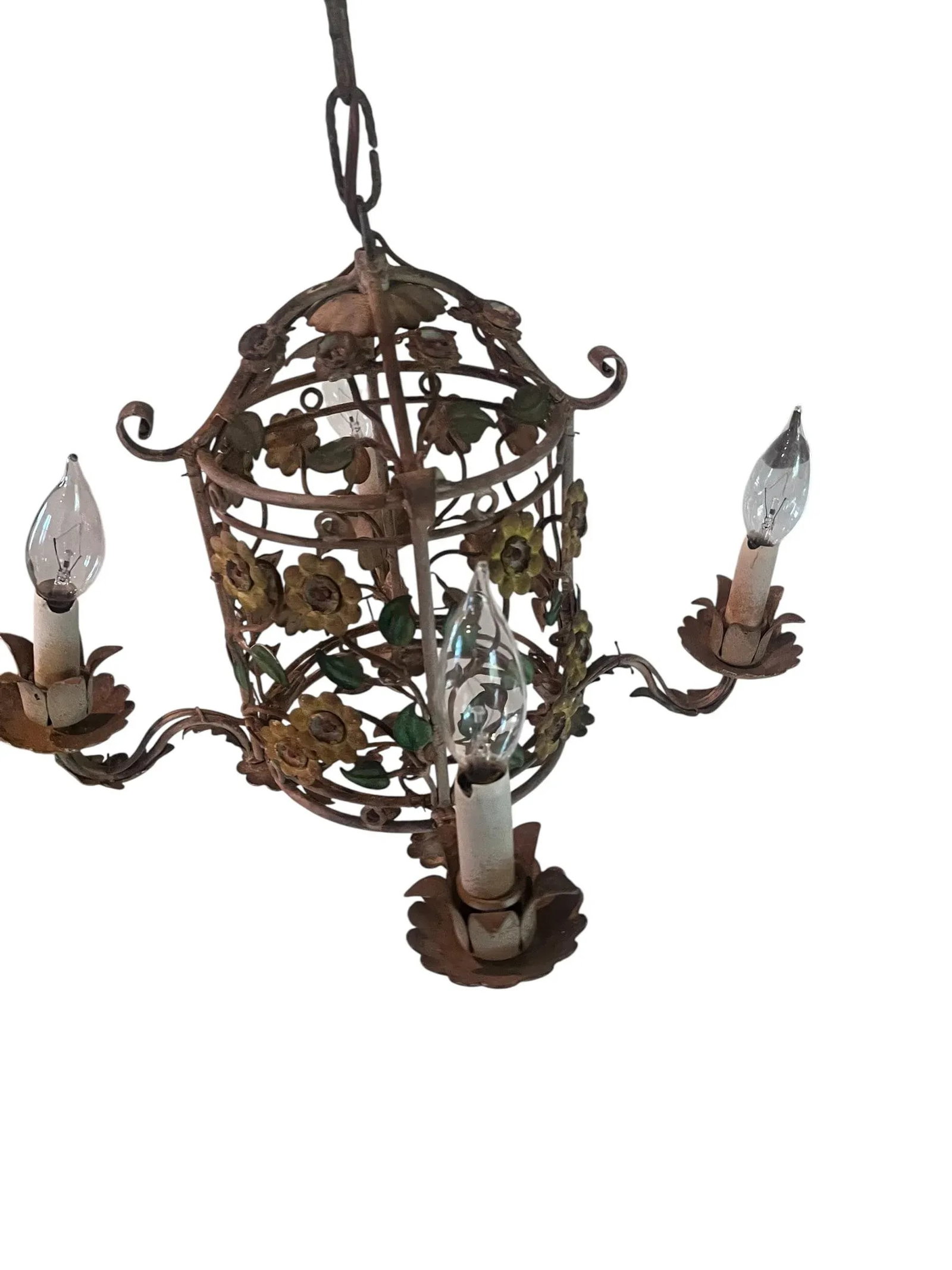 Hollywood Regency Four Armed Chandelier 1930's - 5
