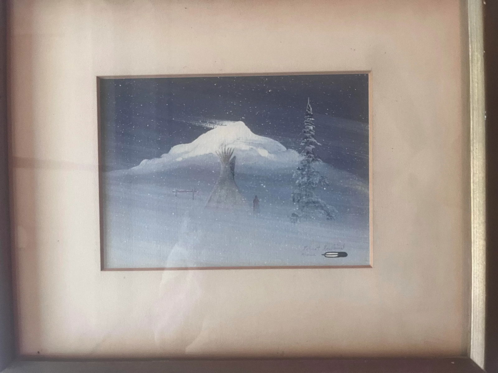 1960s Kiowa Native American Painting by Robert Redbirds Sr. - 7