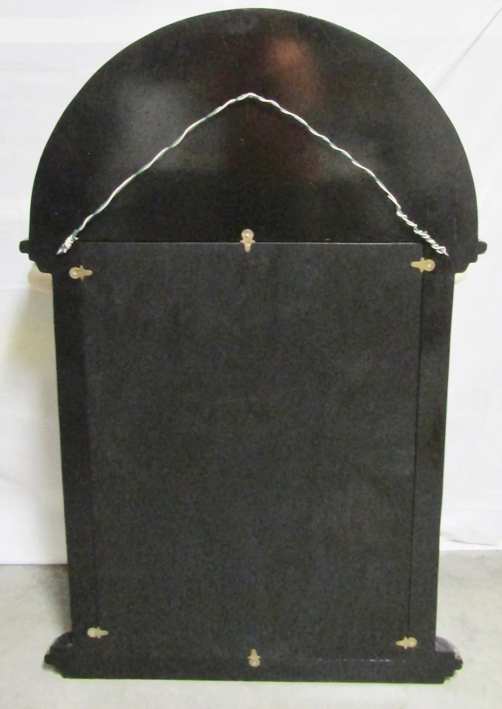 Large 1980s Maitland-Smith Style Tessellated Stone Classical Fan Top Wall Mirror - 7