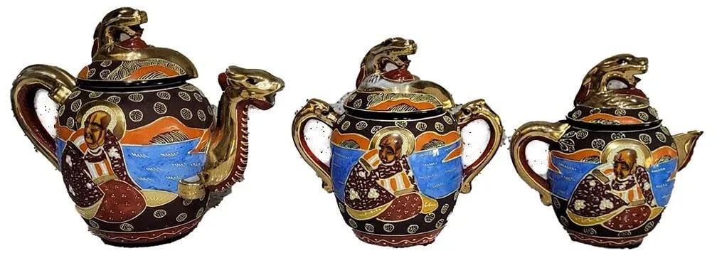 Antique Hand Painted Nippon Bone China Empress & Advisors TeaSet- 17 PCS - 2