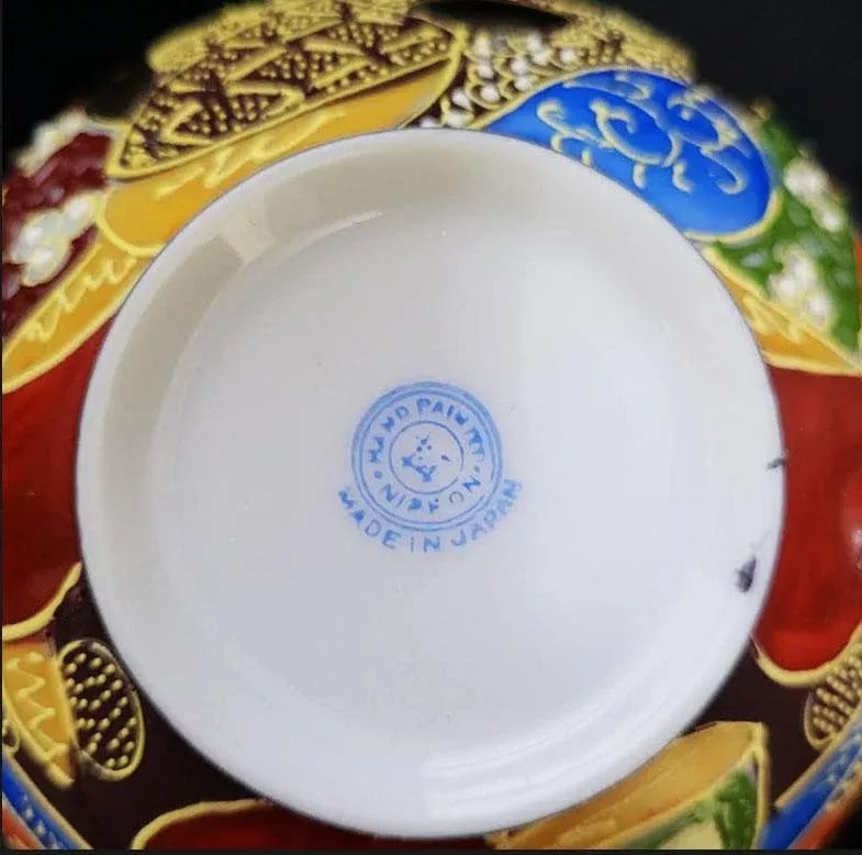 Antique Hand Painted Nippon Bone China Empress & Advisors TeaSet- 17 PCS - 9