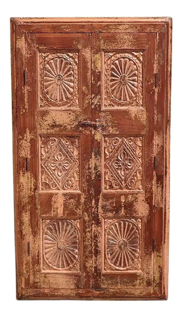 Farmhouse Handmade Hand Carved Window | Distressed Unique Decorative Wall Panel | Unique Wall Hangin: Dimensions: 30" W x 4" D x 54" H Antique Carved Window Wall Art The listed dimensions include all protrusions (spikes, nails, wooden anchors etc.). The piece is measured from one extremity to the othe