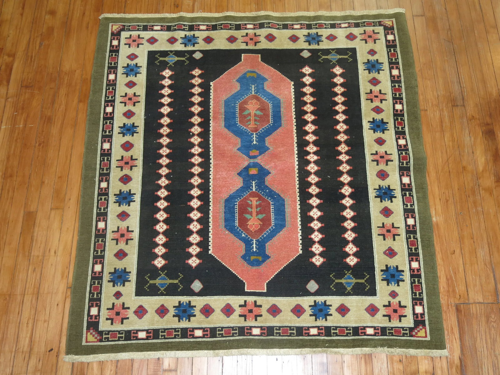 Square Turkish Rug, 4'11'' X 5'3'' - 4
