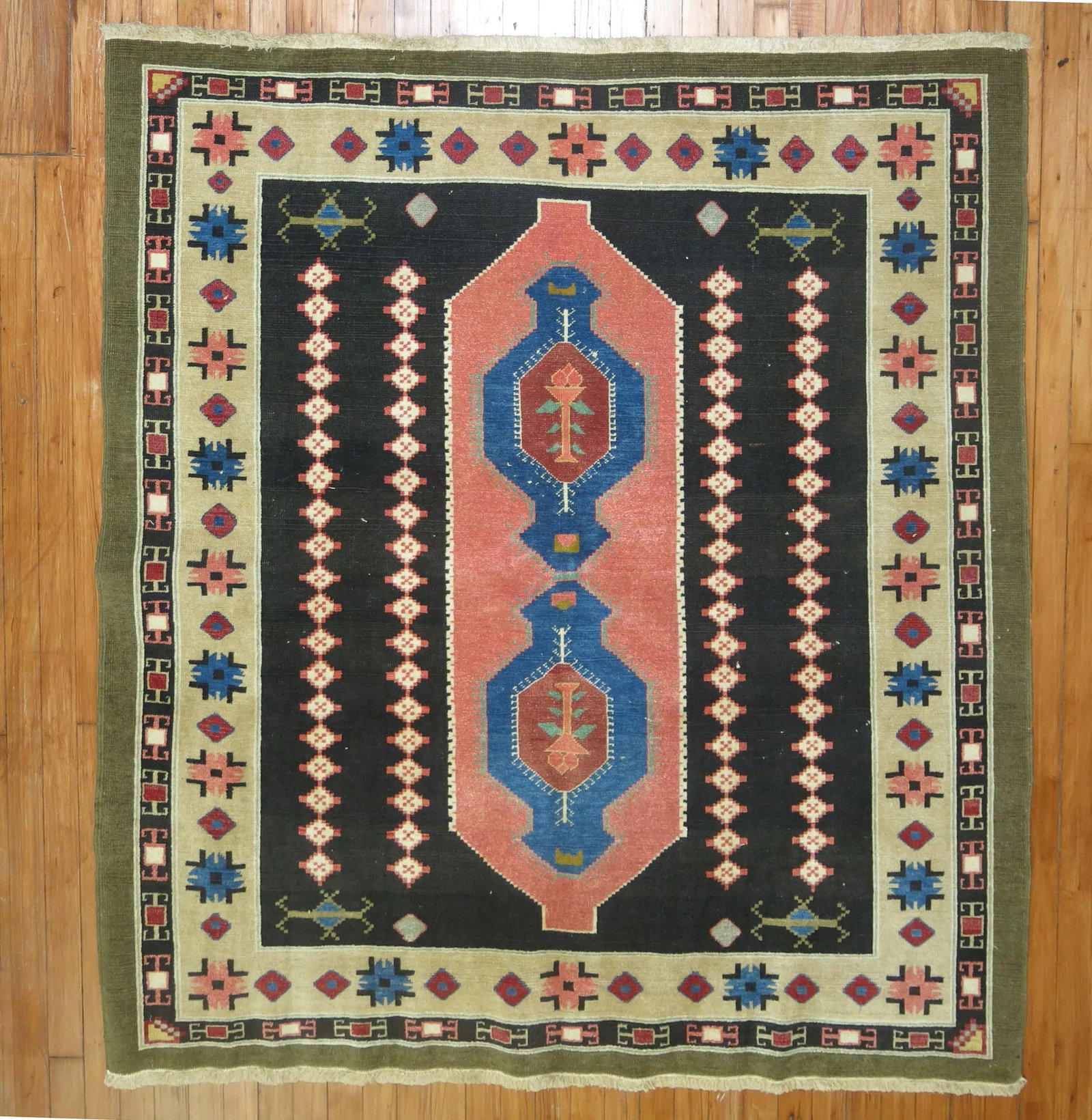 Square Turkish Rug, 4'11'' X 5'3'' - 6