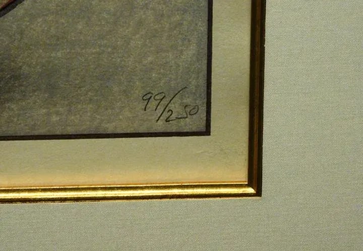 1982 R.C. Gorman "Monica" Hand Signed Woodblock Printed in Tokyo, Japan, Custom Framed - 4