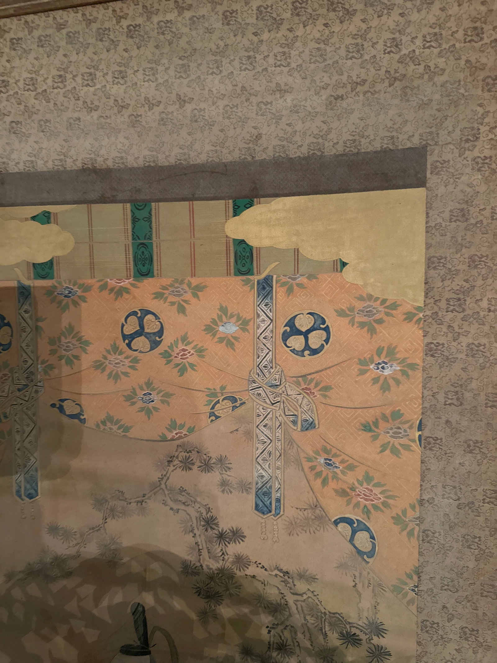 Framed 19th Century Edo Period Japanese Scroll Fragment Portrait of Tokugawa Ieyasu the First Shogun - 8