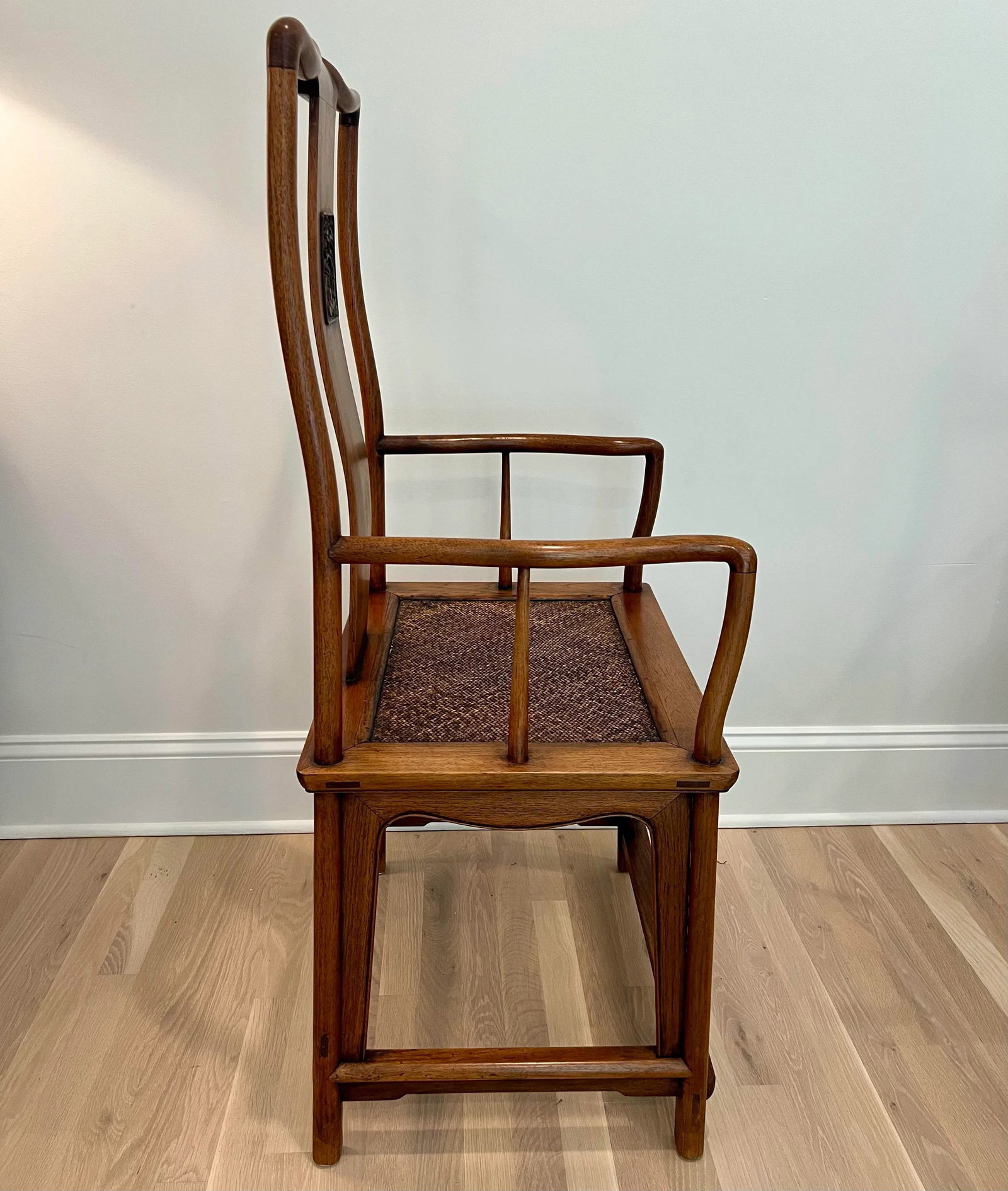 Qing Dynasty Huanghuali Southern Official's Hat Pair of Side Chairs - 2