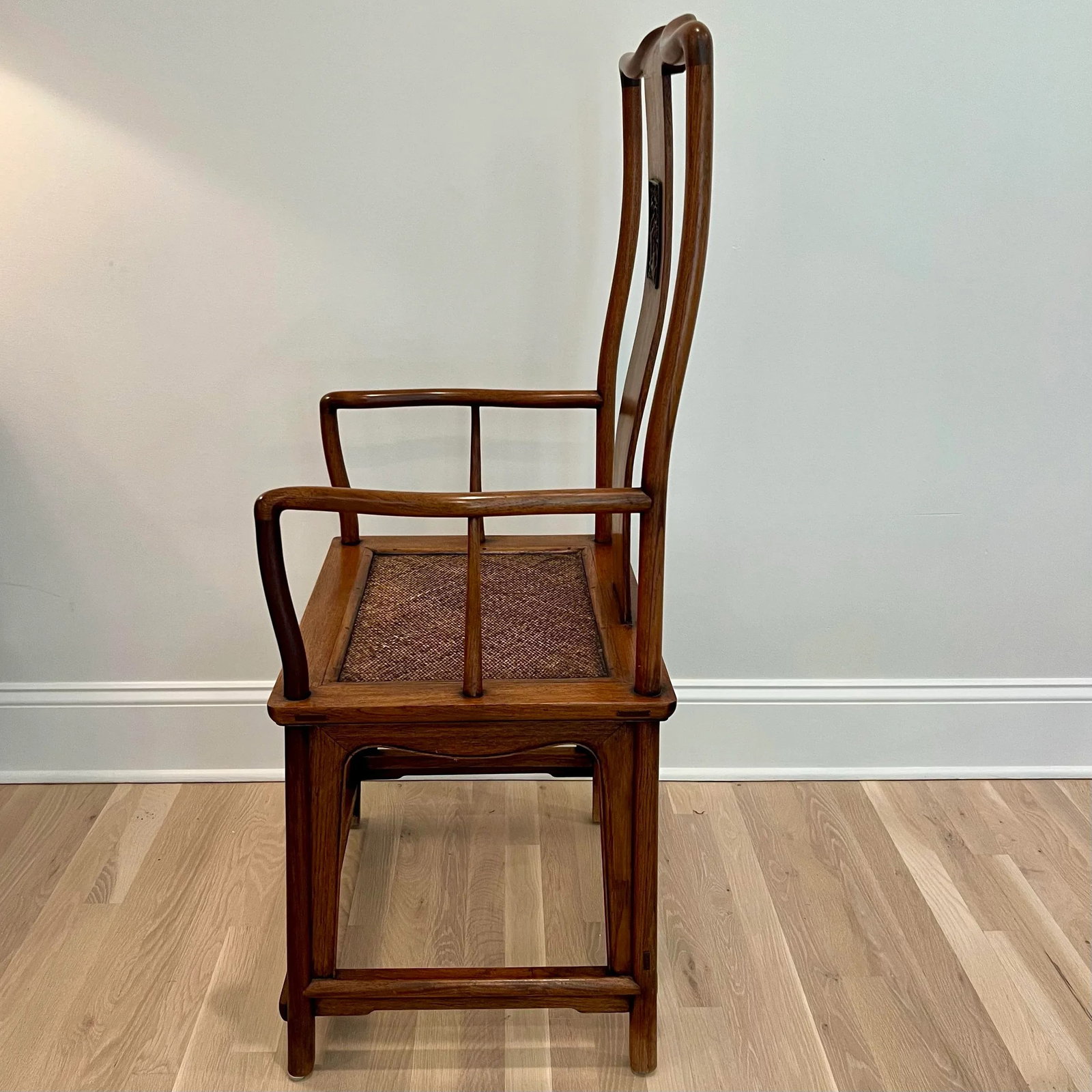 Qing Dynasty Huanghuali Southern Official's Hat Pair of Side Chairs - 3