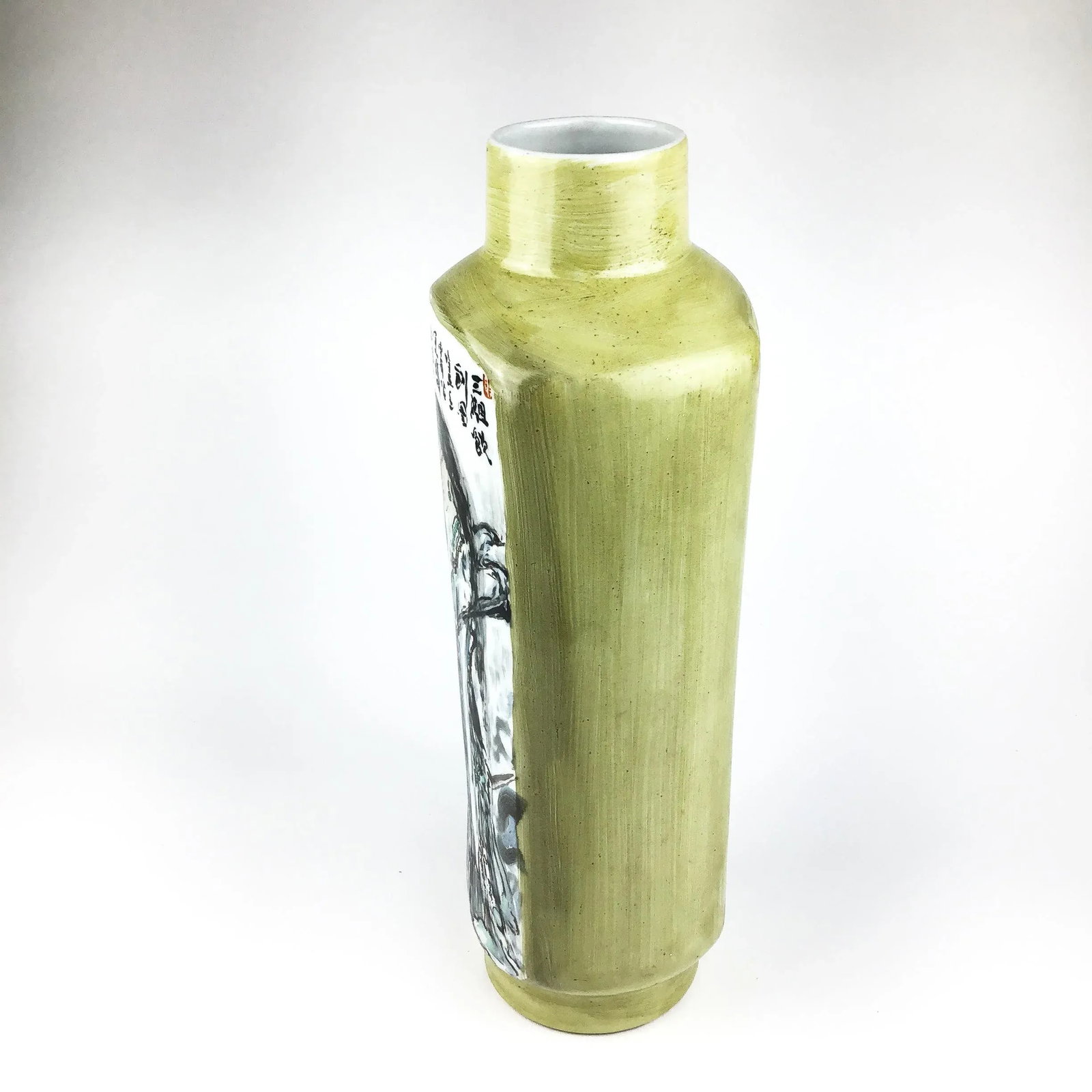 Modern Hand Painted Chinese Tall Porcelain Vase - 5