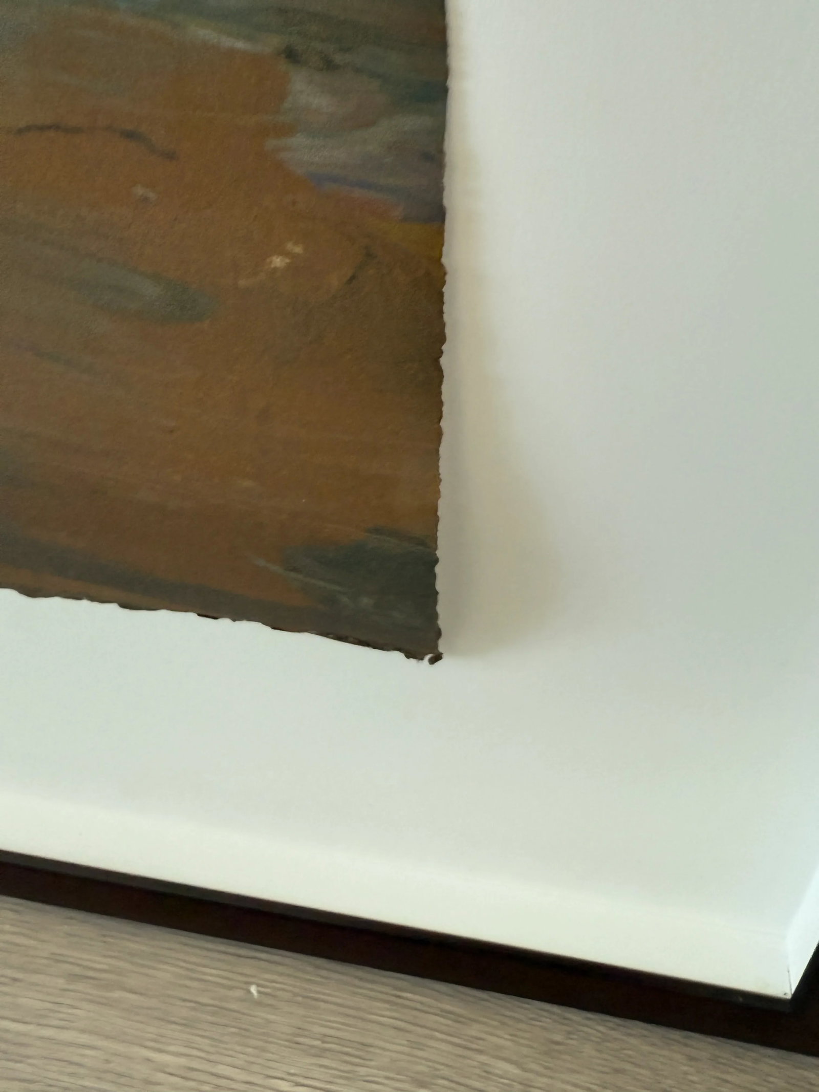 Large Sharon Strasburg Painting in Browns and Blues - 7