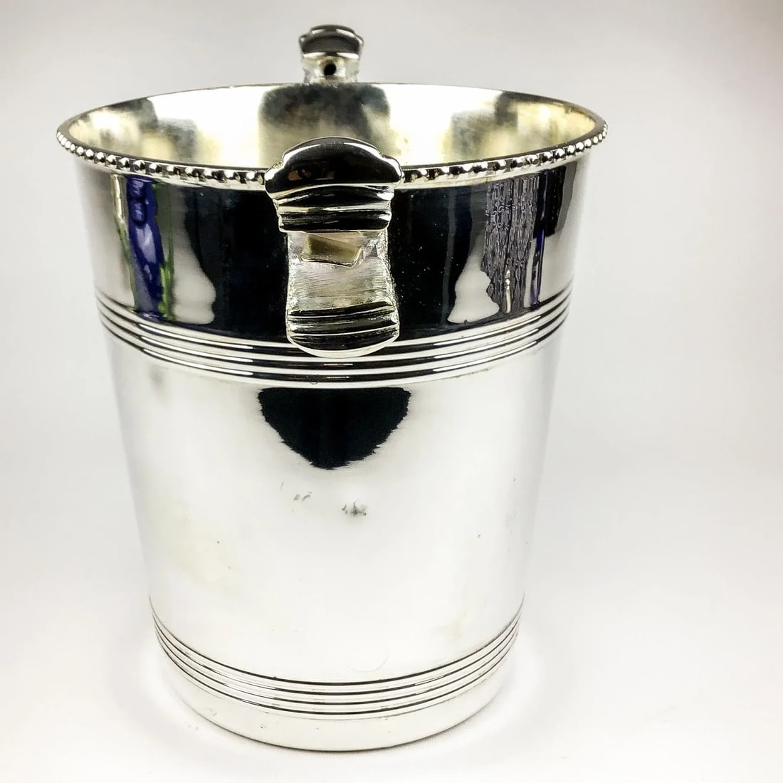 Dragon Handles Silver Plate Ice Bucket - 3