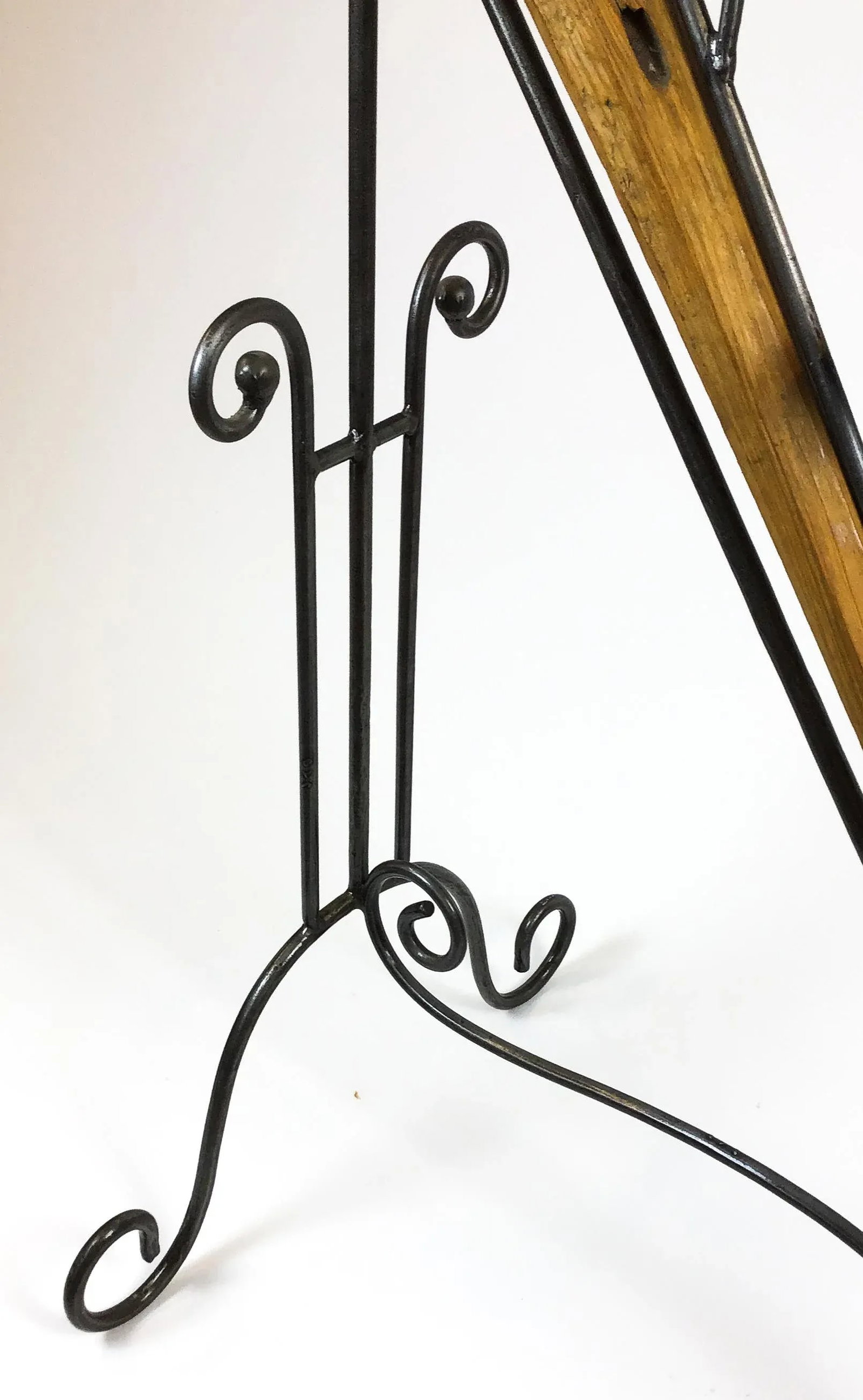 Large Antique Artisan Wooden Plow Sculpture Candle Holder - 11