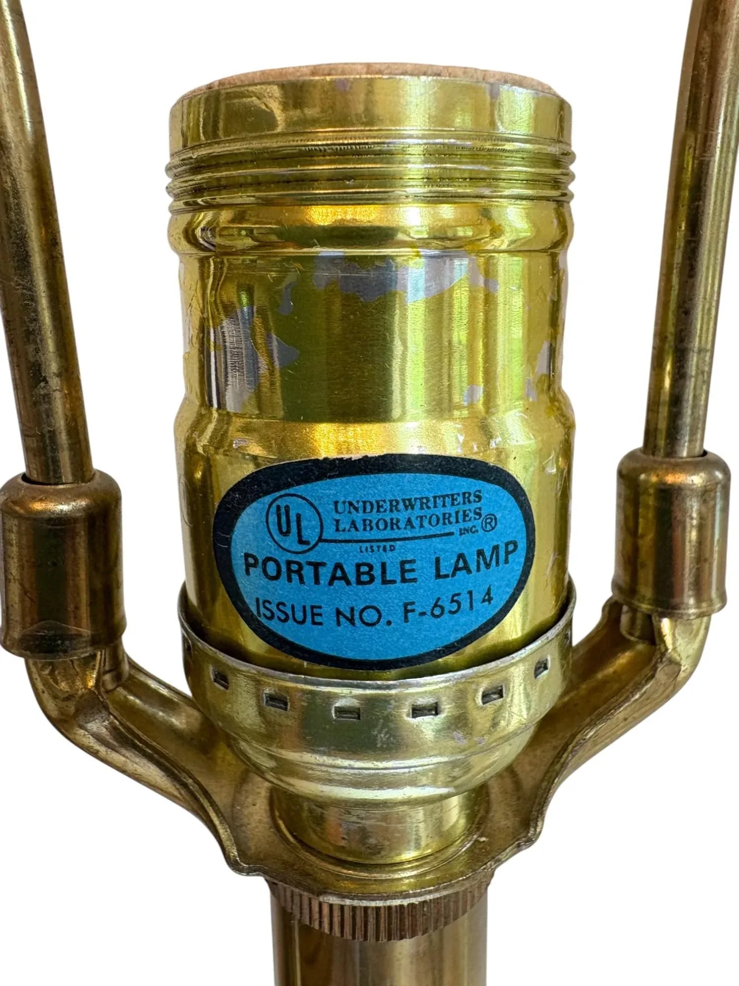 Mid 20th Century Stiffel Brass and White Porcelain Lamp - A Pair - 15