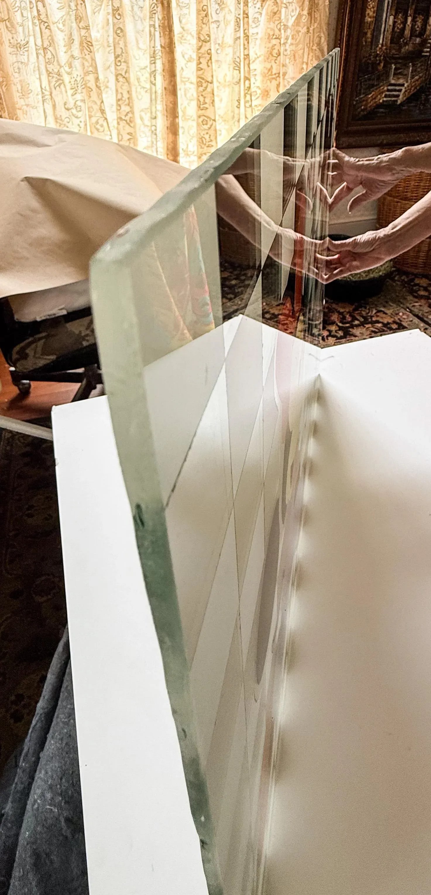 Custom Design Minnie Mouse and Mickey Mouse Carved Painted Ceiling or Window Panel - 4