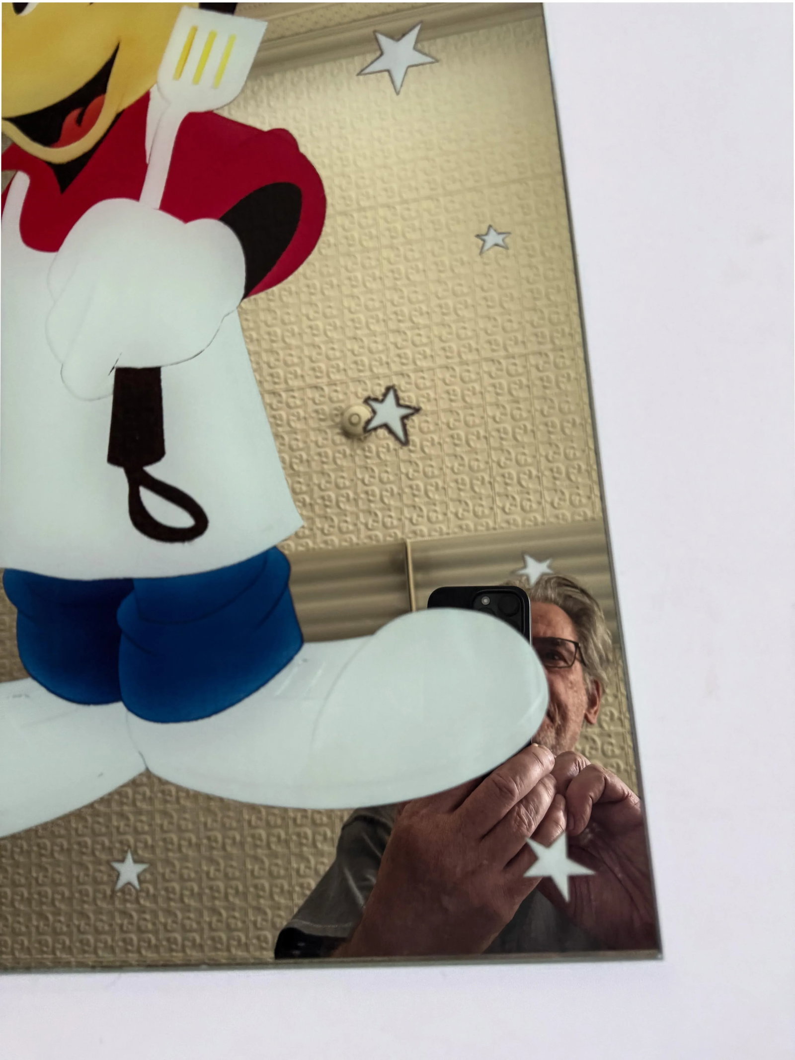 Custom Design Minnie Mouse and Mickey Mouse Carved Painted Ceiling or Window Panel - 11