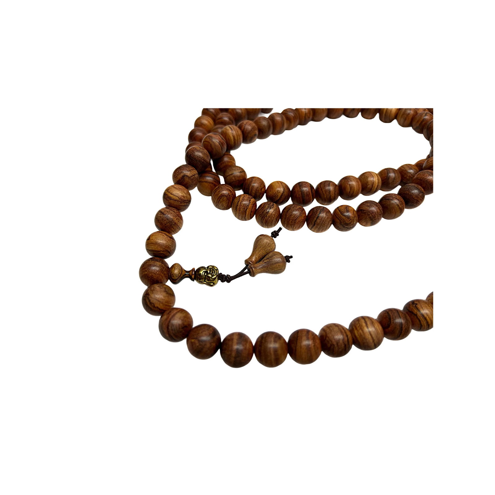 Natural Rare Rosewood Grain 108 Beads Hand Rosary Praying Chain - 5
