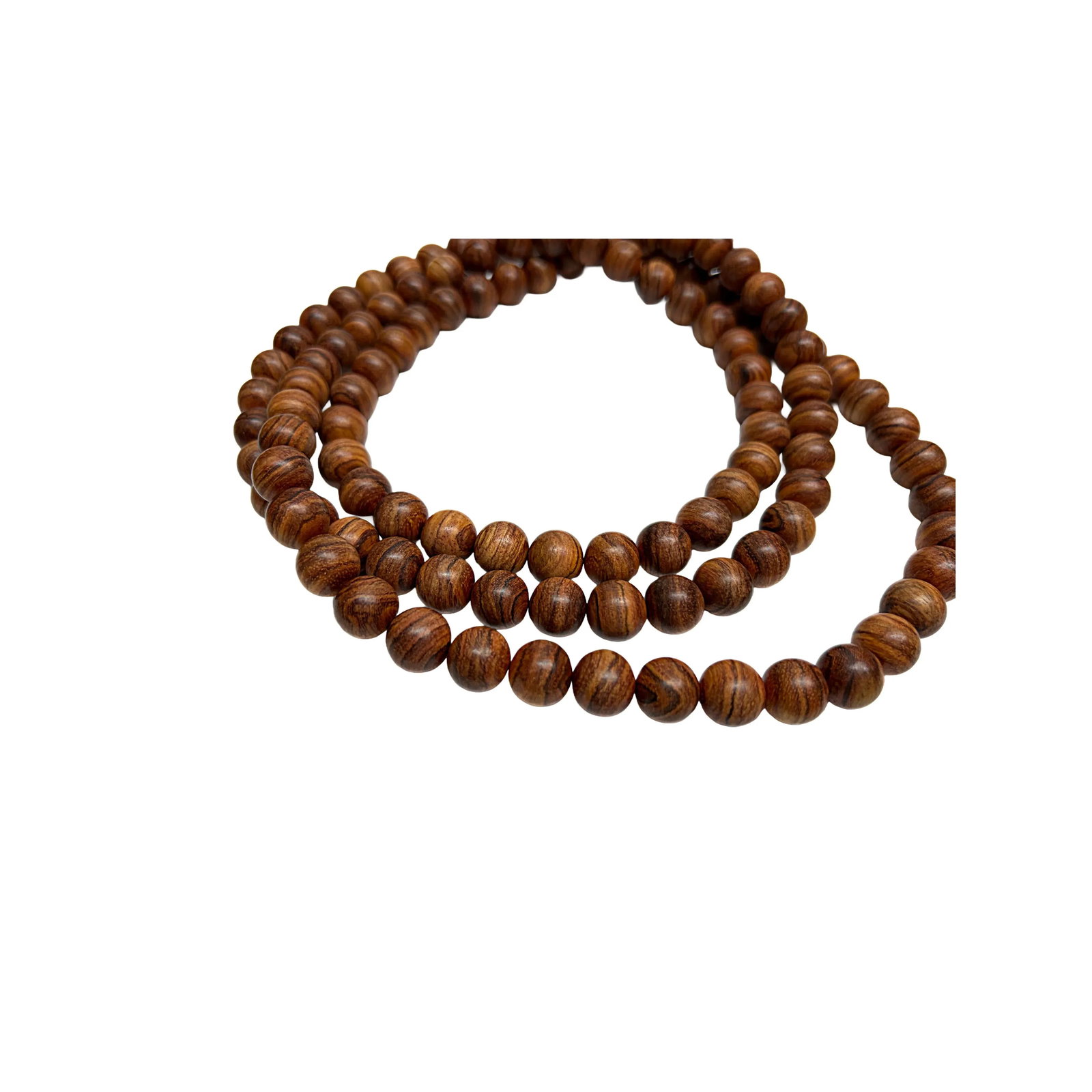 Natural Rare Rosewood Grain 108 Beads Hand Rosary Praying Chain - 6