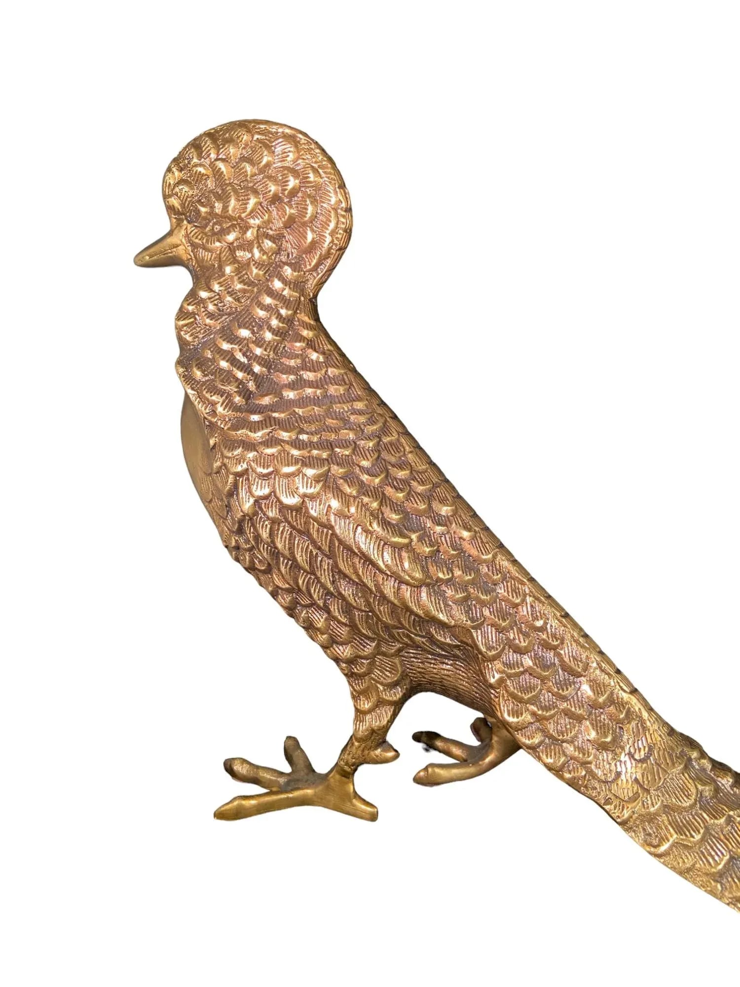 Pair of Early 20th Century Wildwood Brass Pheasants - 4