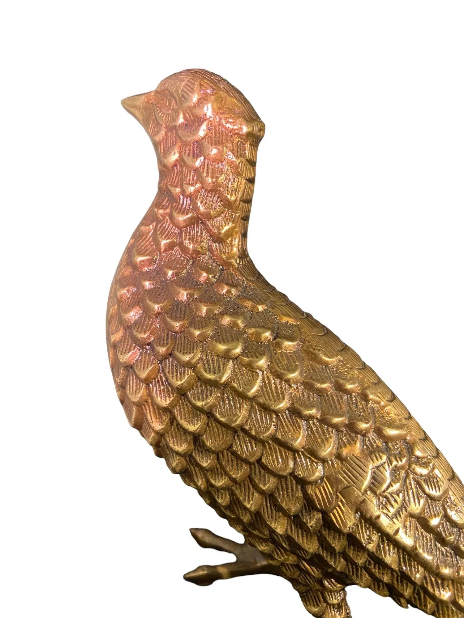 Pair of Early 20th Century Wildwood Brass Pheasants - 5