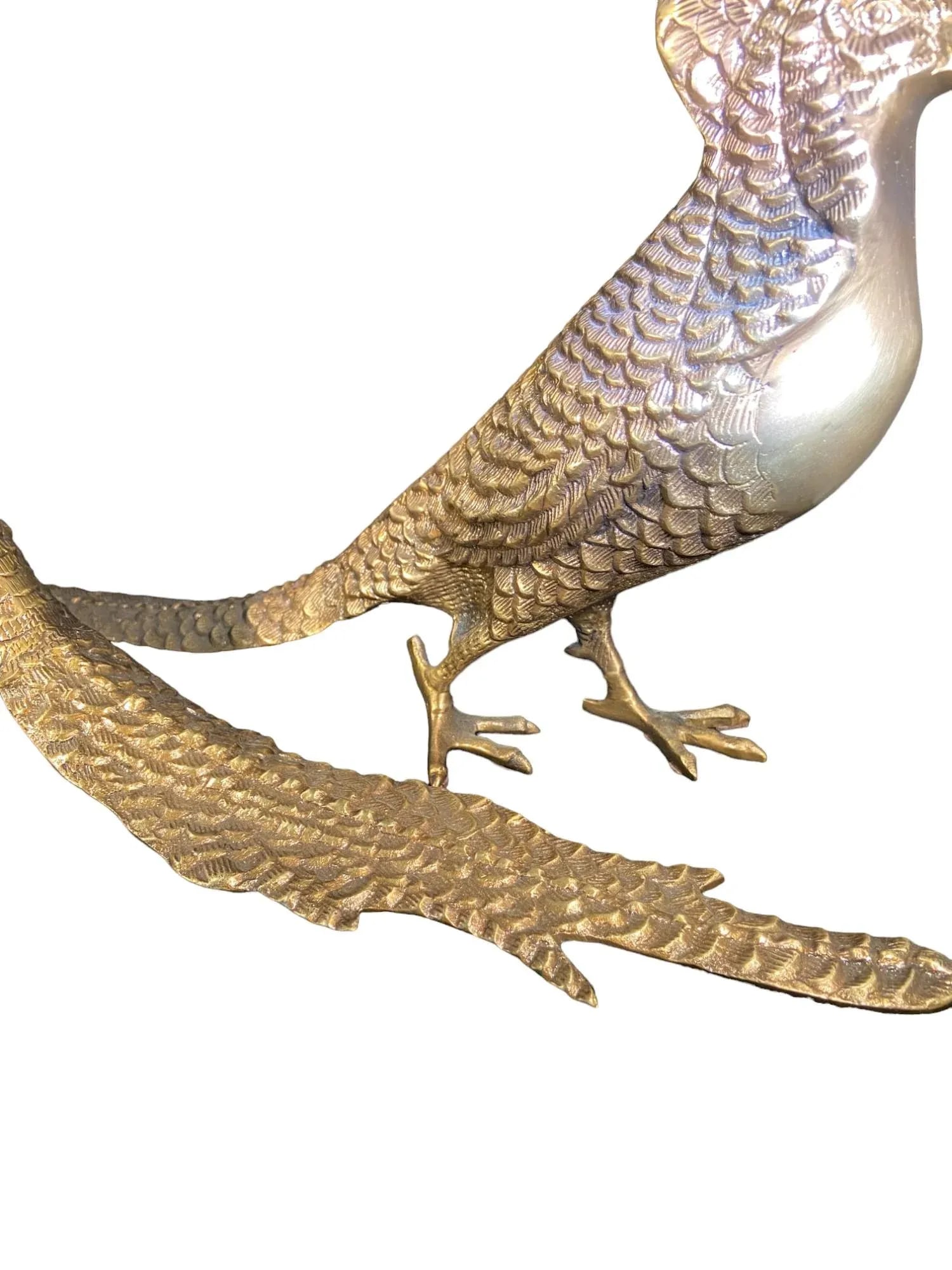 Pair of Early 20th Century Wildwood Brass Pheasants - 8