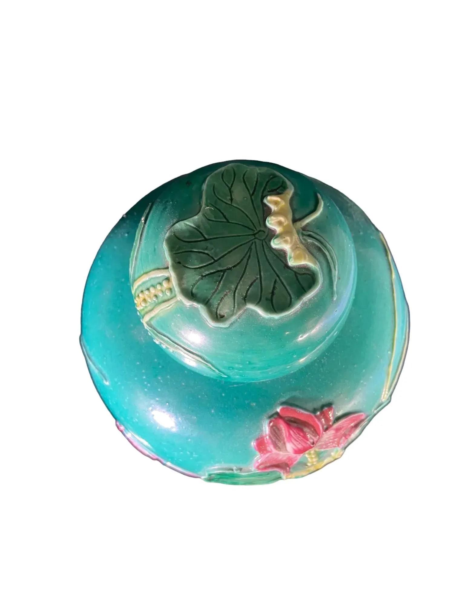 Set of 3 Vintage Chinese Famille Turquoise Porcelain Jars - 7