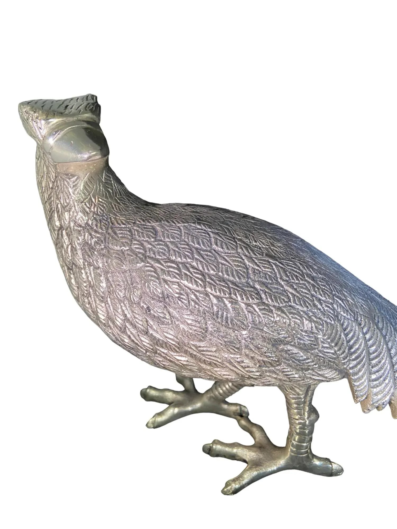 Electro-Plated Nickel Silver Pheasants - A Pair - 4