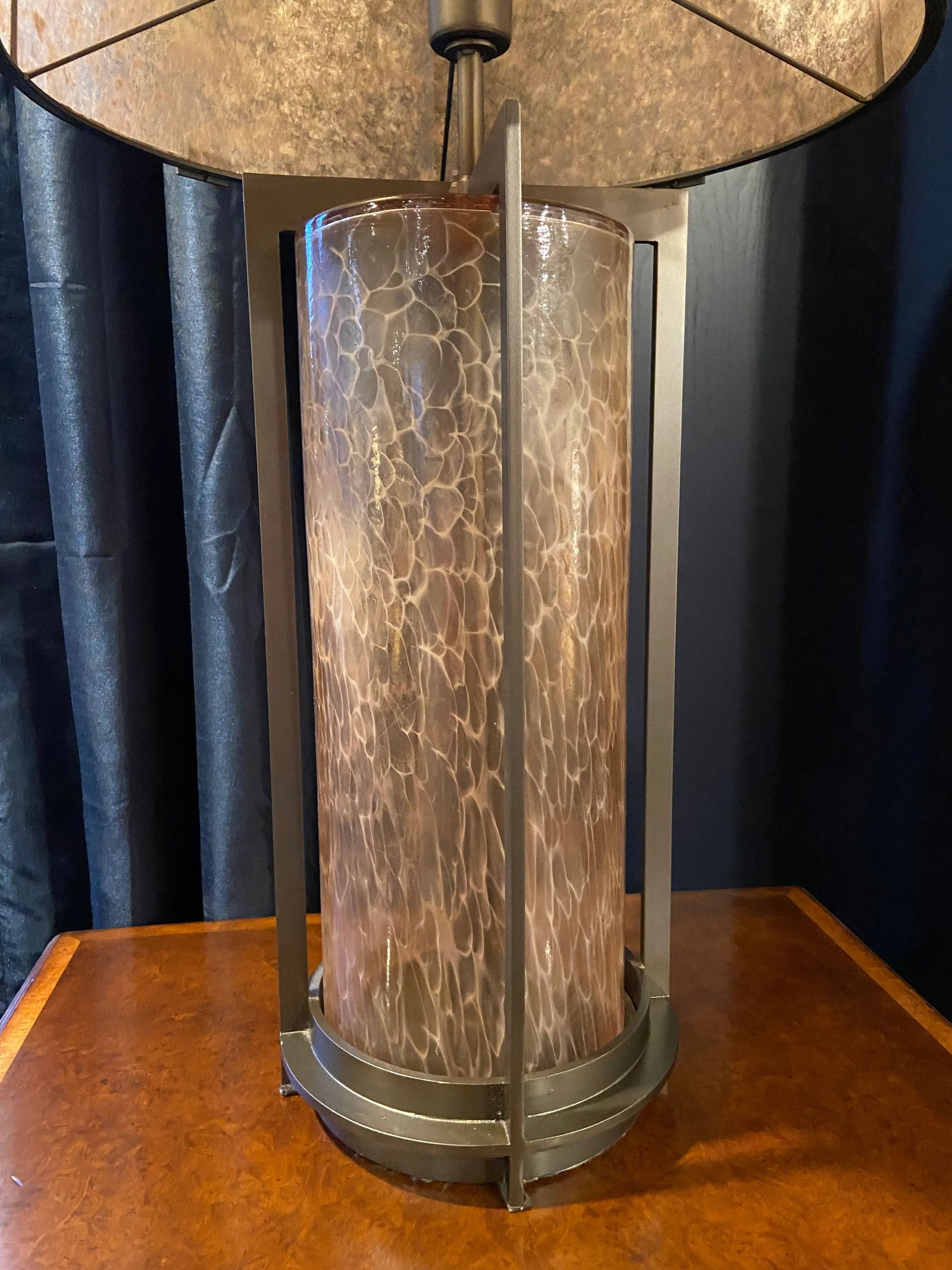 Early 21st Century Singapore Moderne Silver Handblown Table Lamp - 2