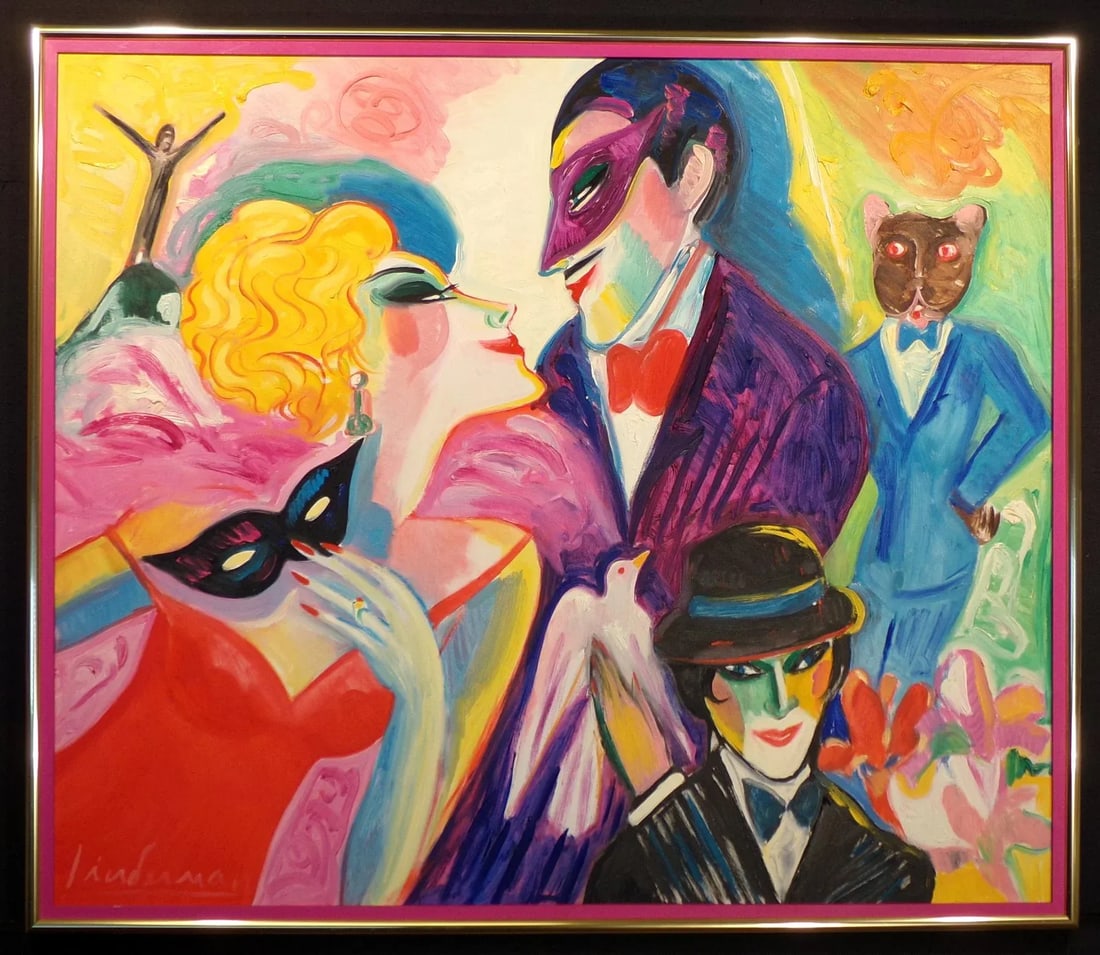 1990s "Wild Orchids" Figurative Oil Painting by Earl Linderman, Framed - 2