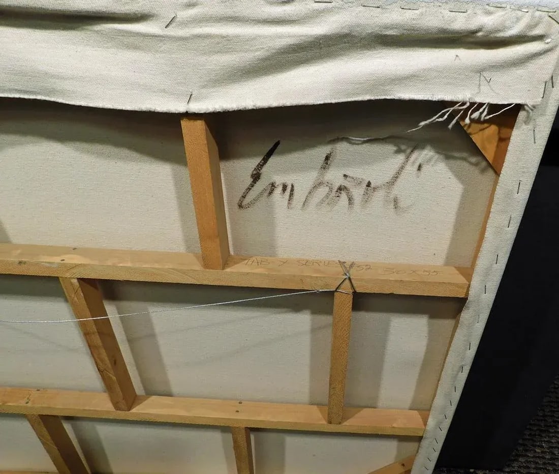 Enrico Embroli "Tab X Series #52" Original Painting on Canvas Hand Signed - 2