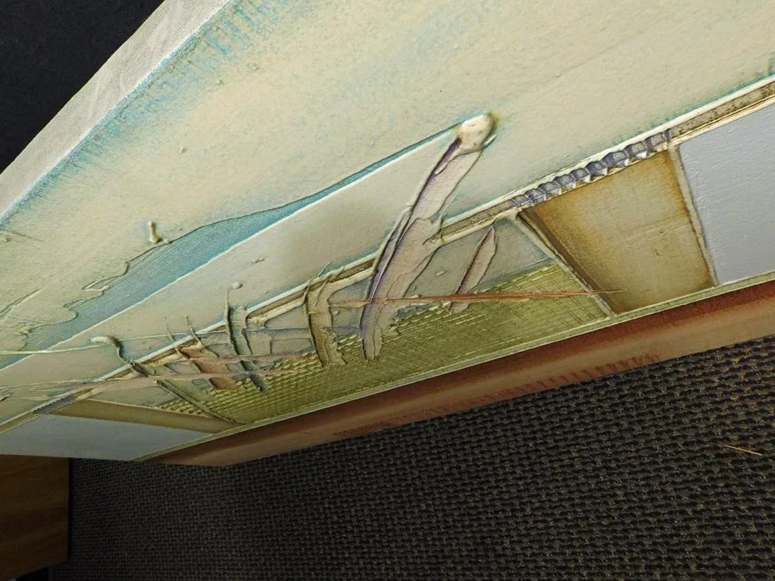 Enrico Embroli "Tab X Series #52" Original Painting on Canvas Hand Signed - 4