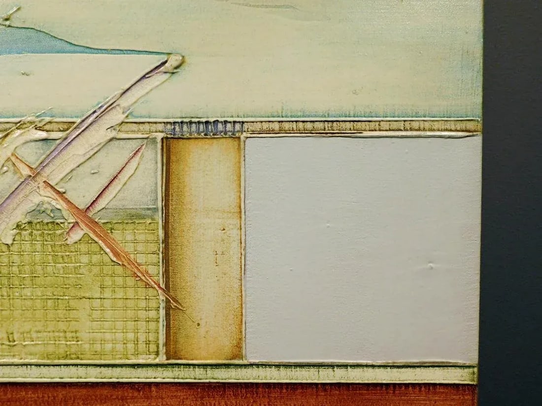 Enrico Embroli "Tab X Series #52" Original Painting on Canvas Hand Signed - 5