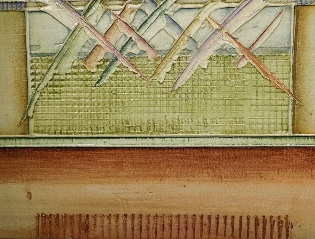 Enrico Embroli "Tab X Series #52" Original Painting on Canvas Hand Signed - 9