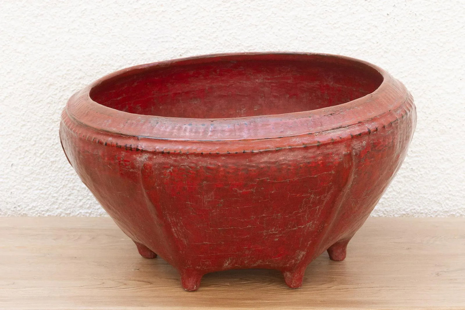 Large Antique Red Lacquered Burmese Basket - 3