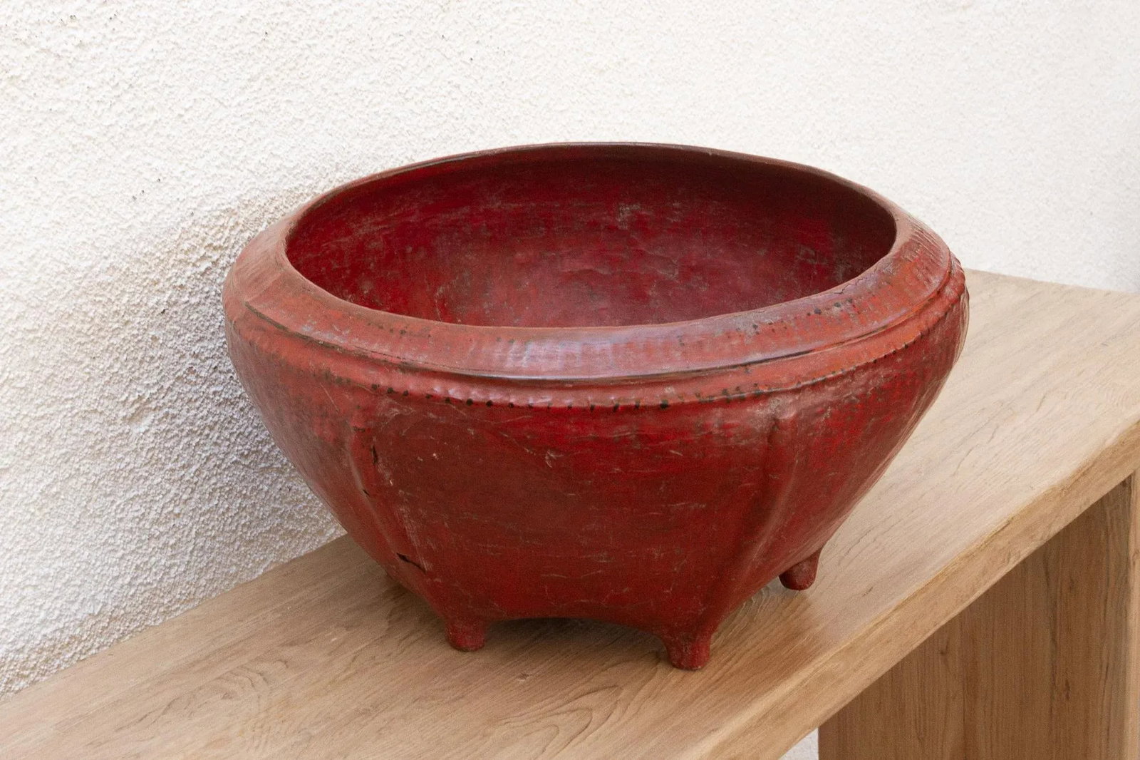 Large Antique Red Lacquered Burmese Basket - 4